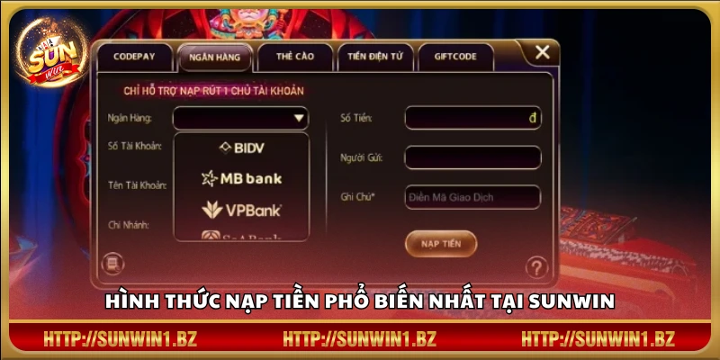 Cách nạp tiền được người chơi ưa chuộng nhất